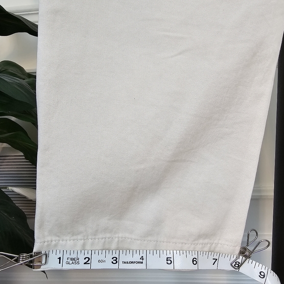 Aritzia Sunday Best Cream Wide Leg Jeans - High Waist - Size 0 - Picture 8 of 10